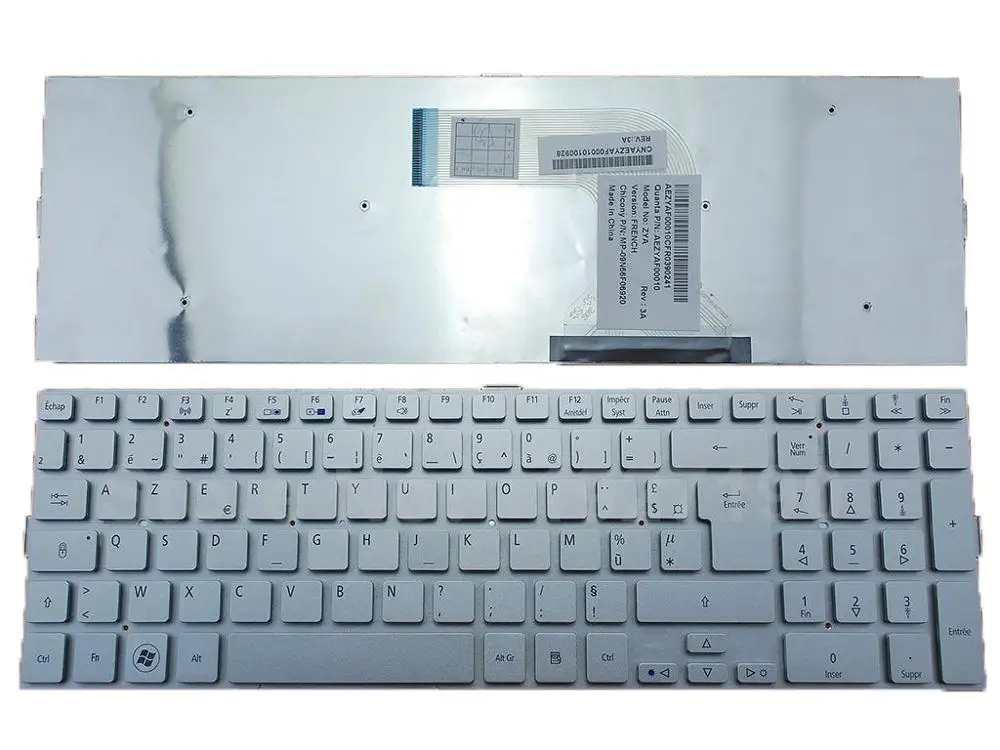 FR Французский клавиатура Ноутбука Замены для ACER AS5943 5943G AS8943 8943G СЕРЕБРЯНЫЙ Замена