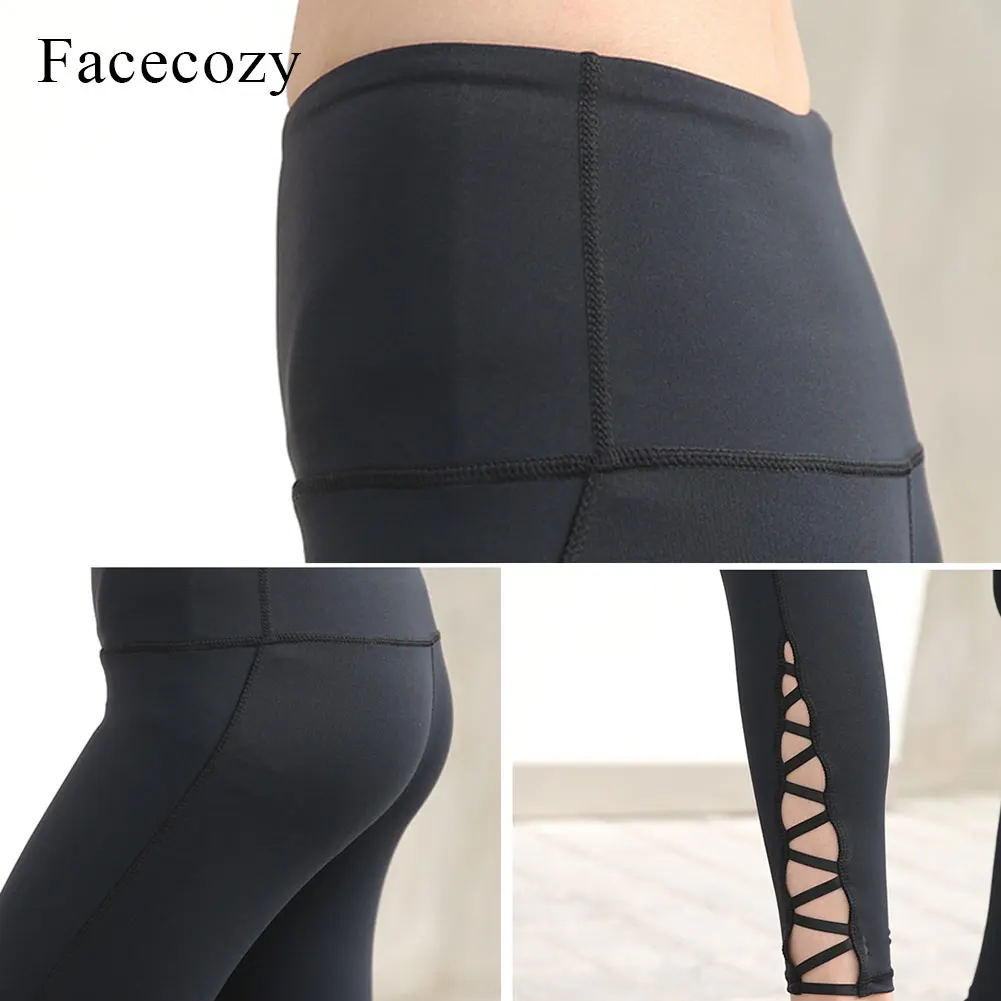 Facecozy женские летние компрессионные штаны для йоги эластичные дышащие леггинсы