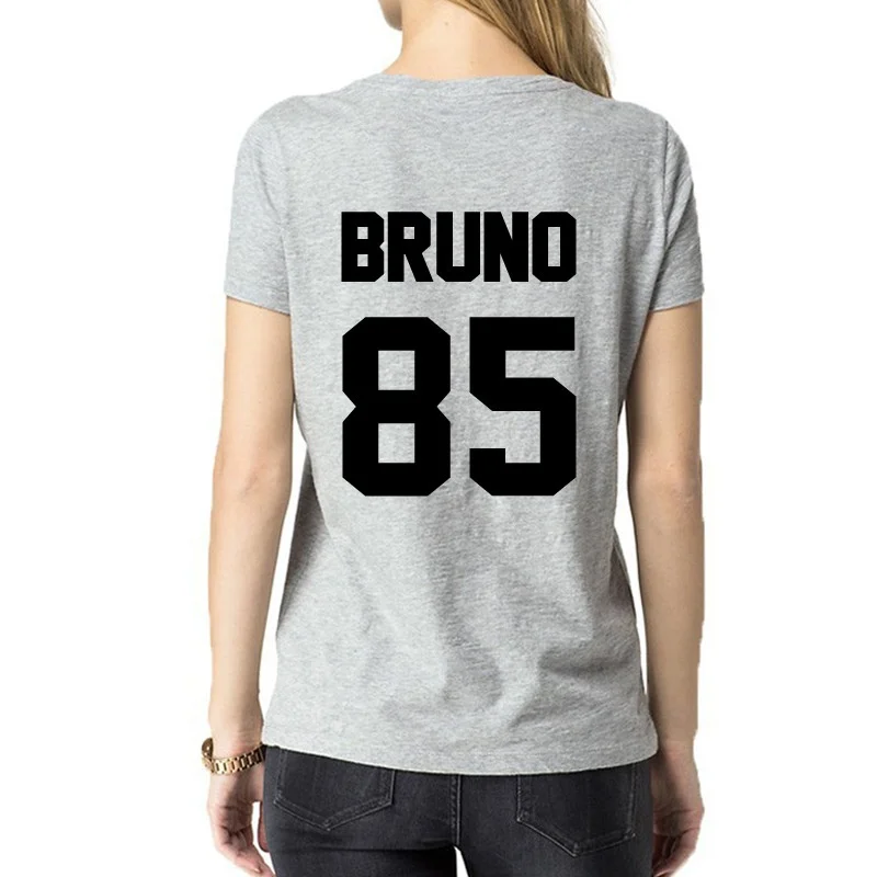 

Bruno Mars T Shirt BRUNO 85 Print on Back Side T Shirt Women Men T Shirt Casual Cotton Funny Shirt Drop Shipping