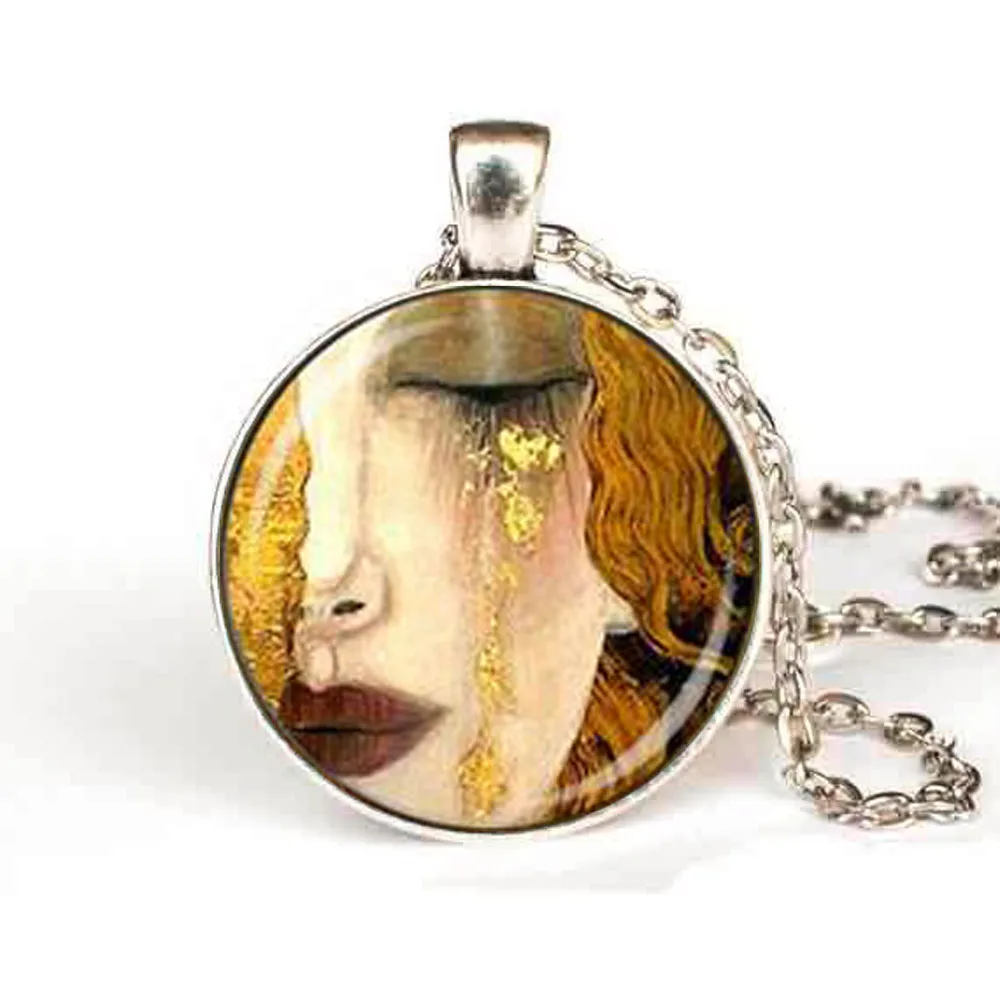 New klimt necklace art pendant Necklace Toys Doctor Who Pendant glass cabochon Lover Women gift | Украшения и аксессуары
