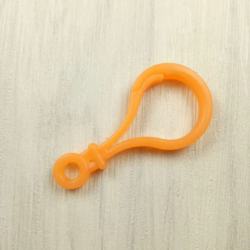 07 orange 100 шт./лот Пластик цвет лампы пряжка застежка Омар крючки lobster Пряжка DIY для колье браслет компонент кулон украшения - Цвет: 07 orange