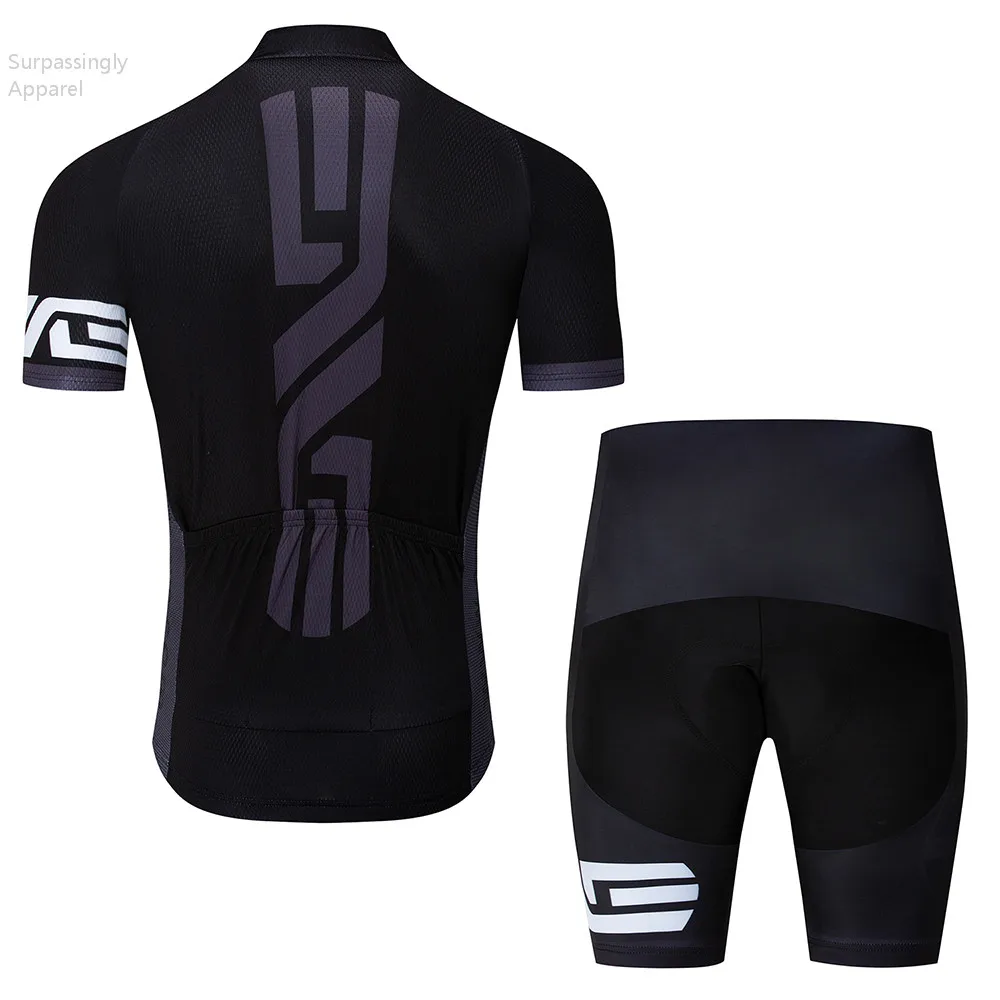 Комплект одежды для велоспорта Pro Team 2019 Мужская одежда черная профессиональная
