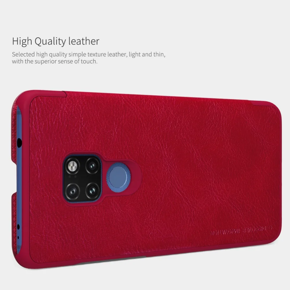 Чехол из натуральной кожи с откидной крышкой для Huawei mate 20 чехол NILLKIN Qin Series умный