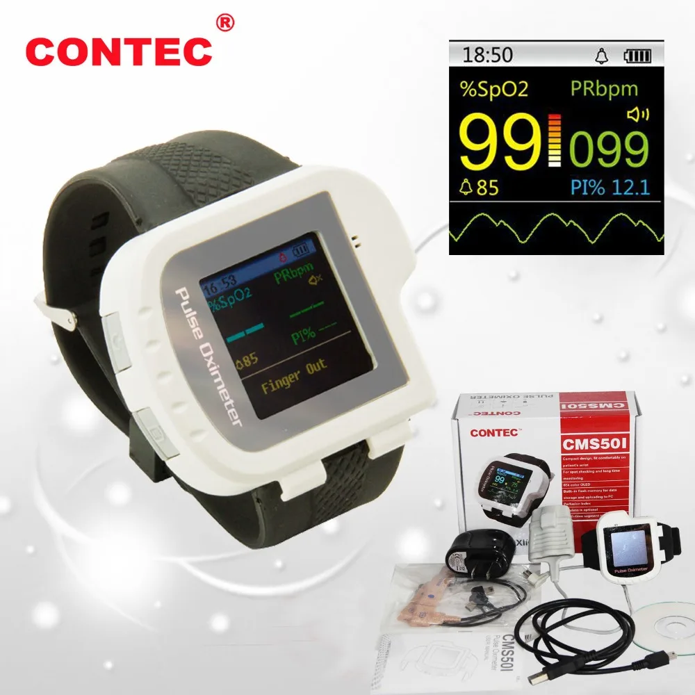 Фото Фотодетектор апноэ при спящем режиме, запись на ночь, Мониторинг SPO2 CONTEC CMS50I, хорошо упакованный №2