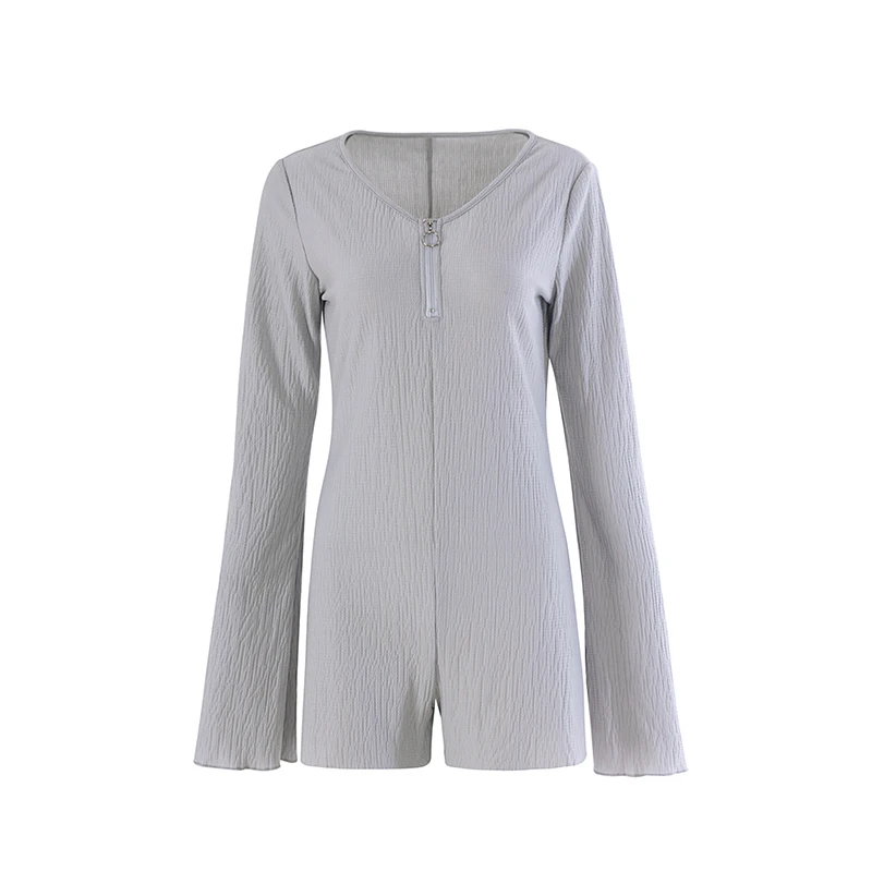 Кричать Ролан Для женщин s элегантные молния Playsuit 2018 Лето Повседневное свободные