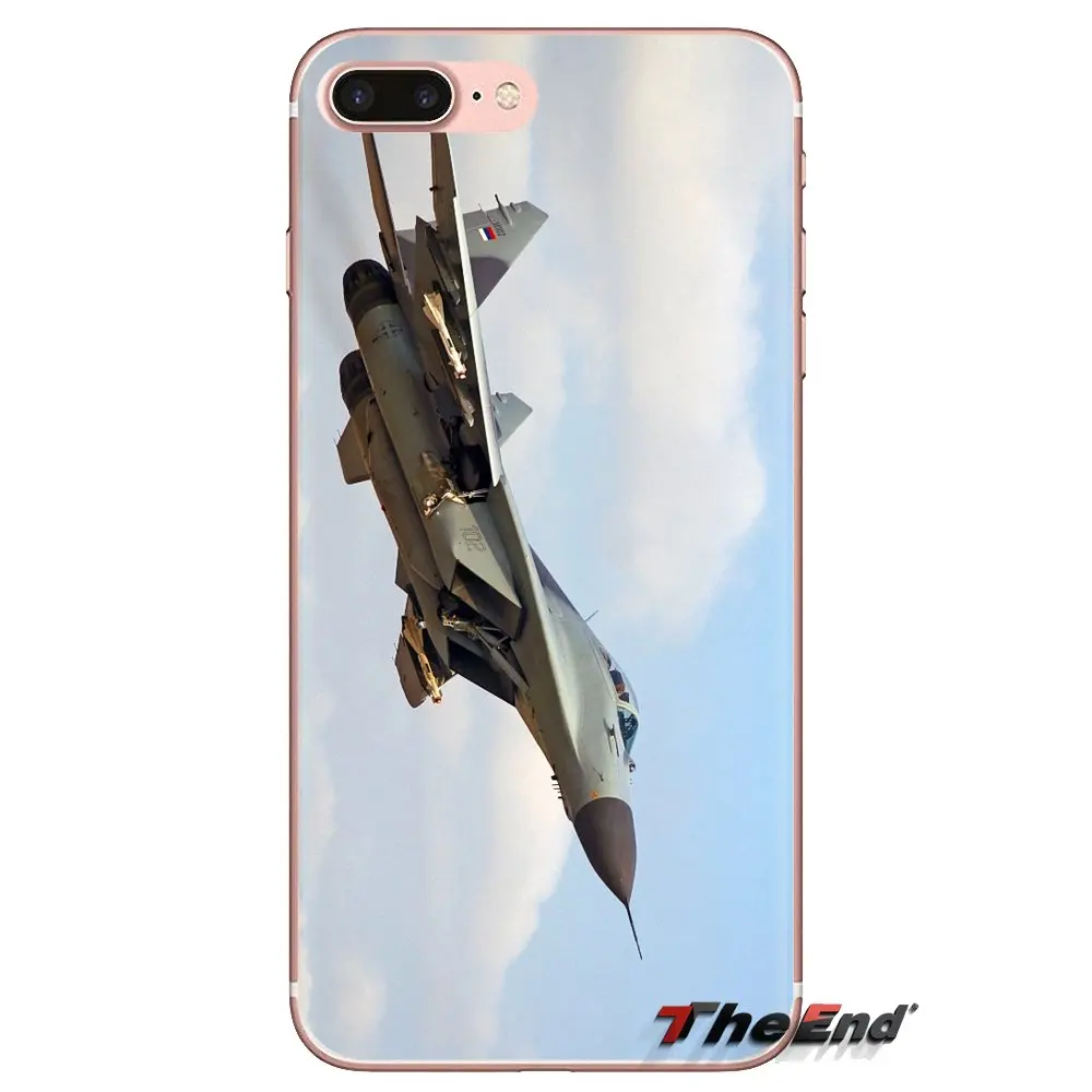 For iPod Touch Apple iPhone 4 4S 5 5S SE 5C 6 6S 7 8 X XR XS Plus MAX Mig 29 Fighter Aircraft Wallpaper Silicone Phone Skin Case |