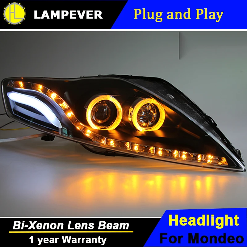 Lampever Стайлинг Головной фонарь для Ford Mondeo светодиодный новый 2007 2012 DRL H7 D2H Hid