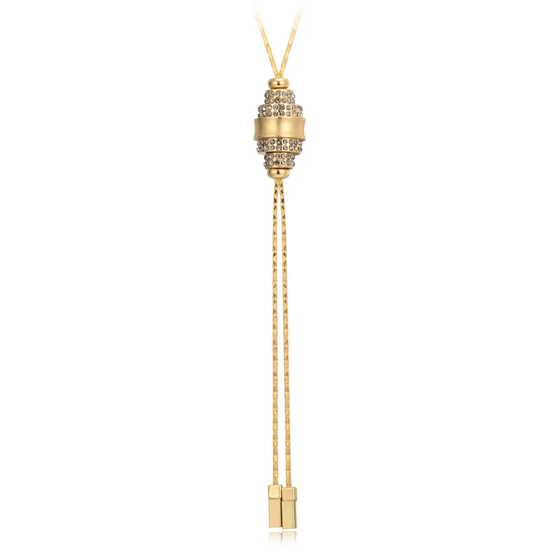 Gold color Shienland модные длинные ожерелья с подвесками с кисточками для женщин, ювелирные изделия золотого и серебряного цвета, ожерелья на свитер, колье для женщин - Окраска металла: Gold color