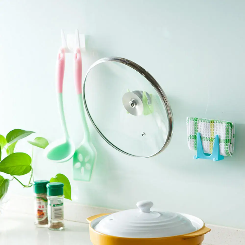 2 шт. крючки пластиковая кухонная домашняя крышка присоска стойка для хранения