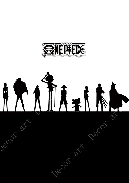 Черно белая цельная обезьянка D. Luffy аниме комиксы холст картины винтажные крафт