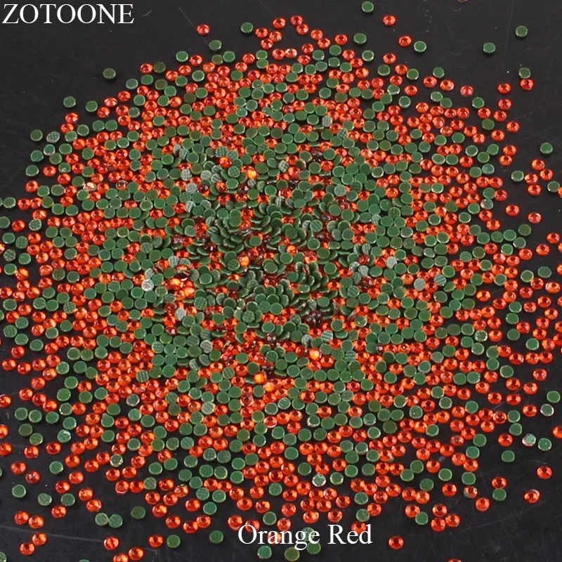 ZOTOONE исправление хрустальные камни для костюмы гладить на FlatBack Стекло оранжево