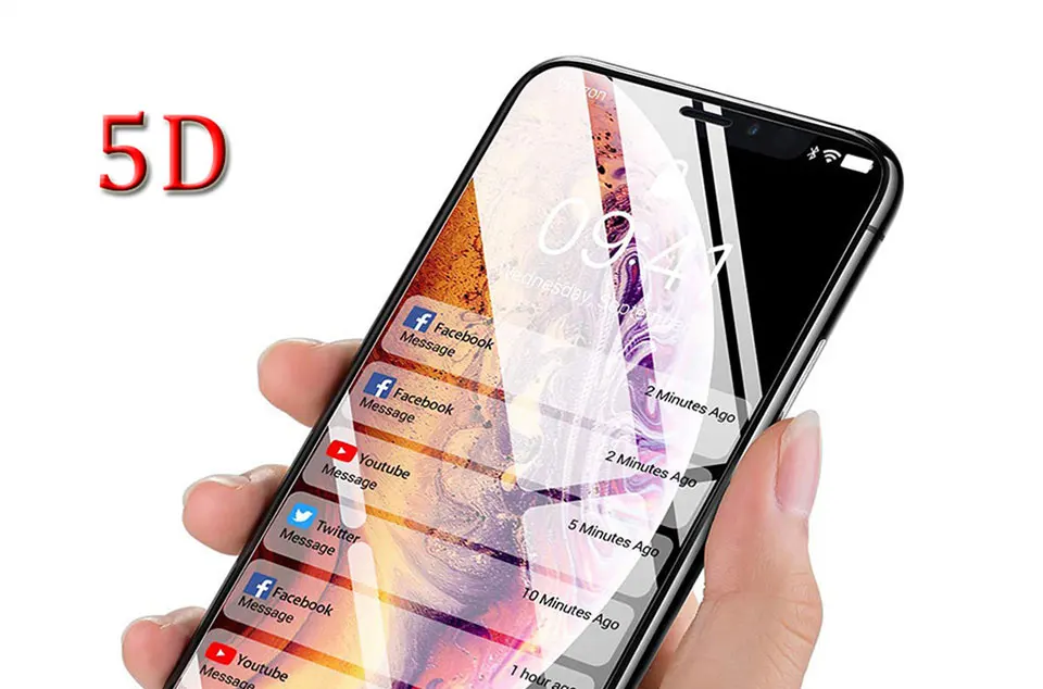 BSLIUFANG полное покрытие закаленное стекло для iPhone 7 6 8 Plus 5D закругленные края Защитная пленка для экрана для iPhone X XR XS Max 6s