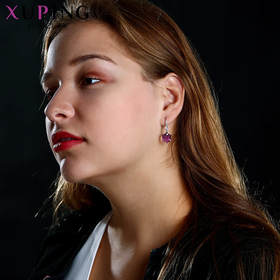 Xuping 11,11, серьги в форме снежинок, женские серьги с кристаллами Swarovski, гипоаллергенные романтические ювелирные изделия, семейные вечерние, подарочные M63-20220