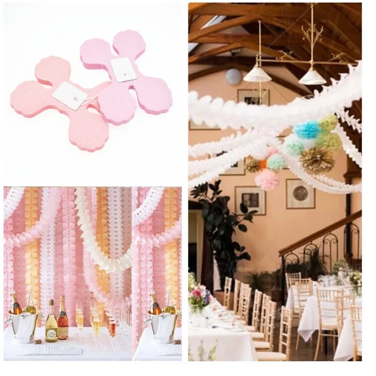 

200pcs Colorful Four Leaf Clover Paper Garlands For Home Party Wedding/Kids Birthday Party Festival Decoration wen5468
