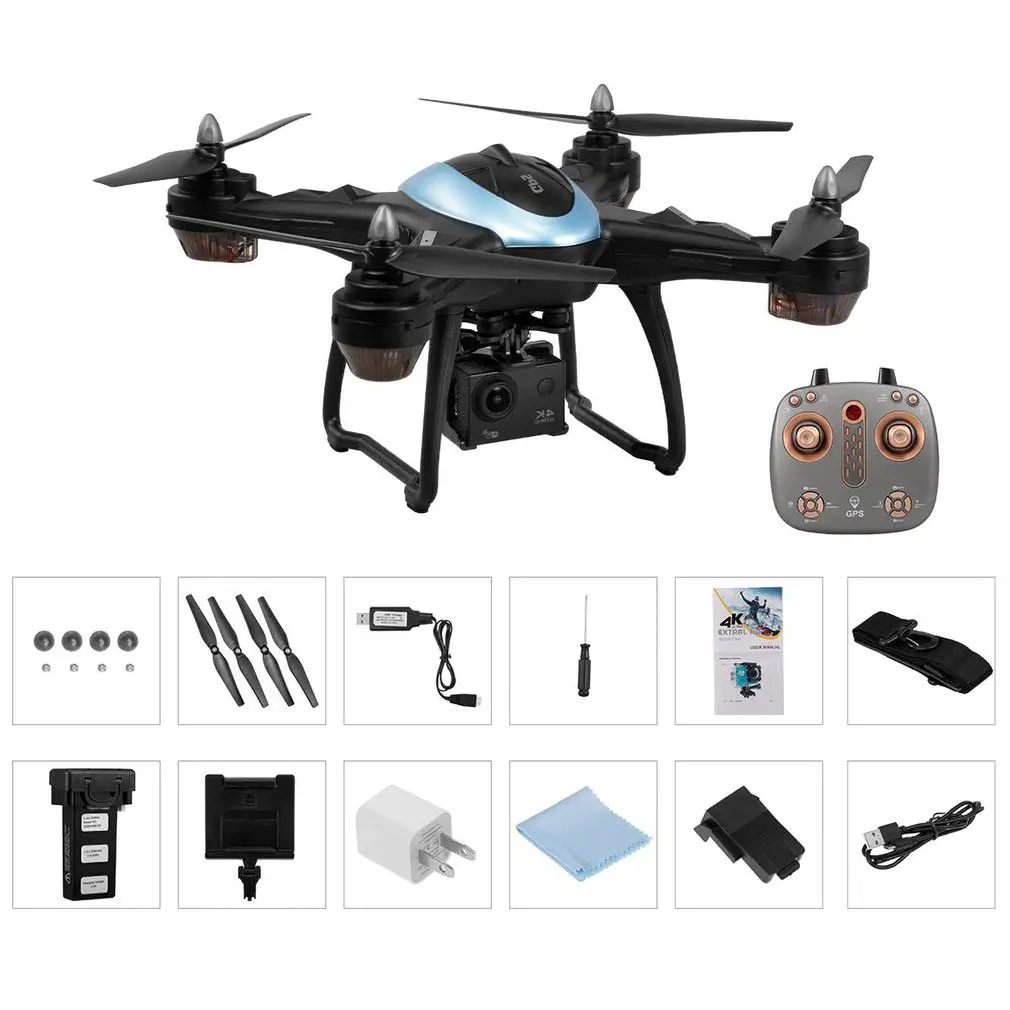 LH-X38G Дрон Двойной gps wifi FPV Дрон с камерой 4K пульт дистанционного управления Вертолет RC Дрон Профессиональный Дрон с батареями 3