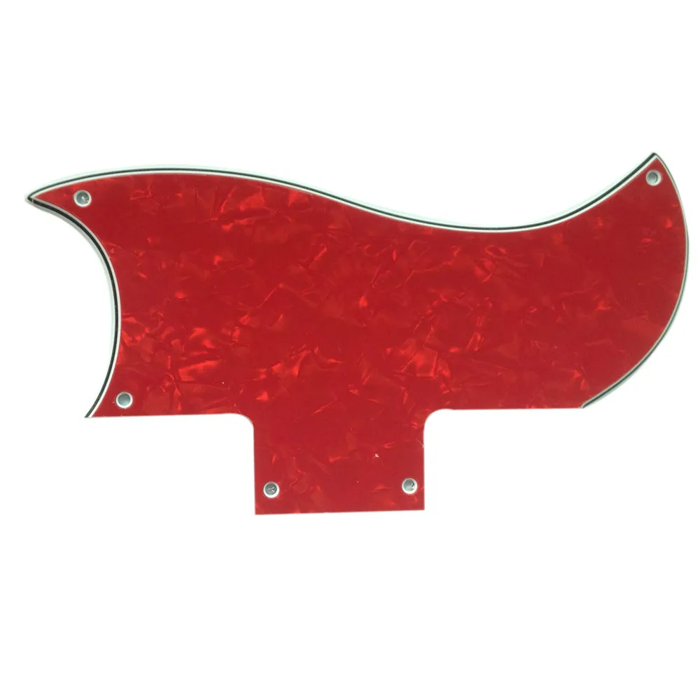 Pleroo Custom Guitar pickgaurd для гитарной пластины 61 SG 4 слойная Красная жемчужина|Детали и