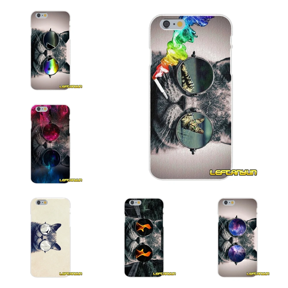 Милый мультфильм очки cat Тонкий силиконовый чехол для телефона Samsung Galaxy A3 A5 A7 J1 J2 J3