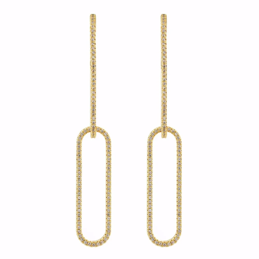 Luxurious and luxurious style of zircon earrings for women/girls wedding made high quality jewelry.ER-223 |