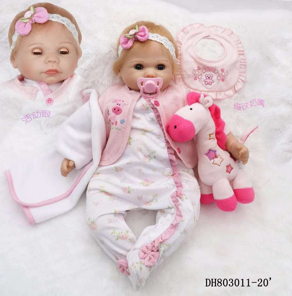 Новый Дизайн Bebe Reborn девушка кукла с открытым/закрыть глаза Розовая Принцесса Adora