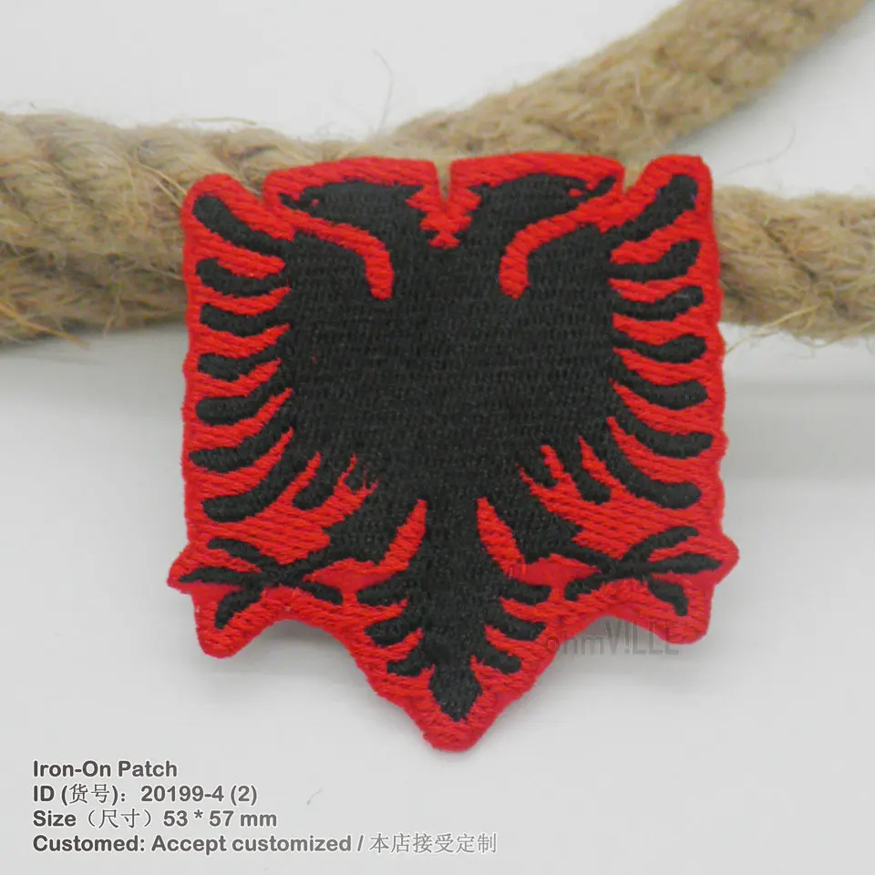 Новинка Albania Flag 3D железные парчи для одежды ручная вышивка аппликация