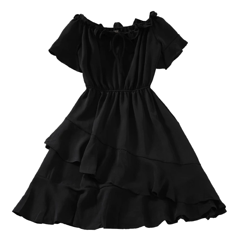 Женская модная летняя одежда 2019 весеннее и летнее платье с воротником в виде