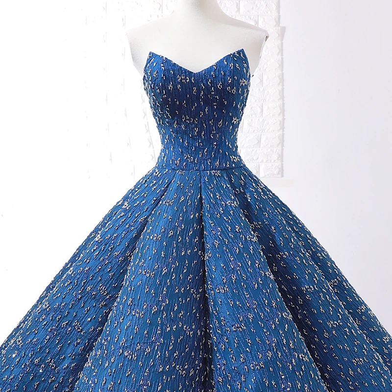 J66675 jancember blue evening dress 2019 ball gown floor length strapless sleeveless prom party dresses lace up платье вечернее