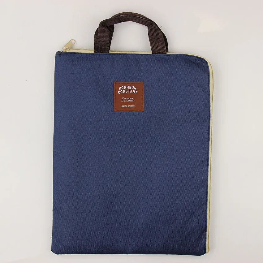Navy blue 1 шт. A4 ткань Оксфорд папка сумка органайзер для офисных принадлежностей сумка органайзер для документов - Цвет: Navy blue