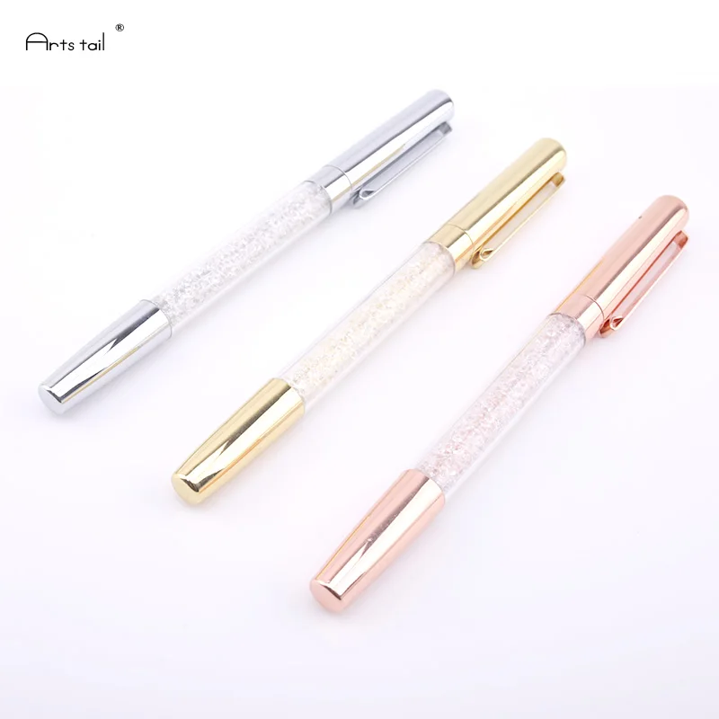 3 шт. Кристалл подпись ручка с бриллиантами цвета: золотистый серебристый