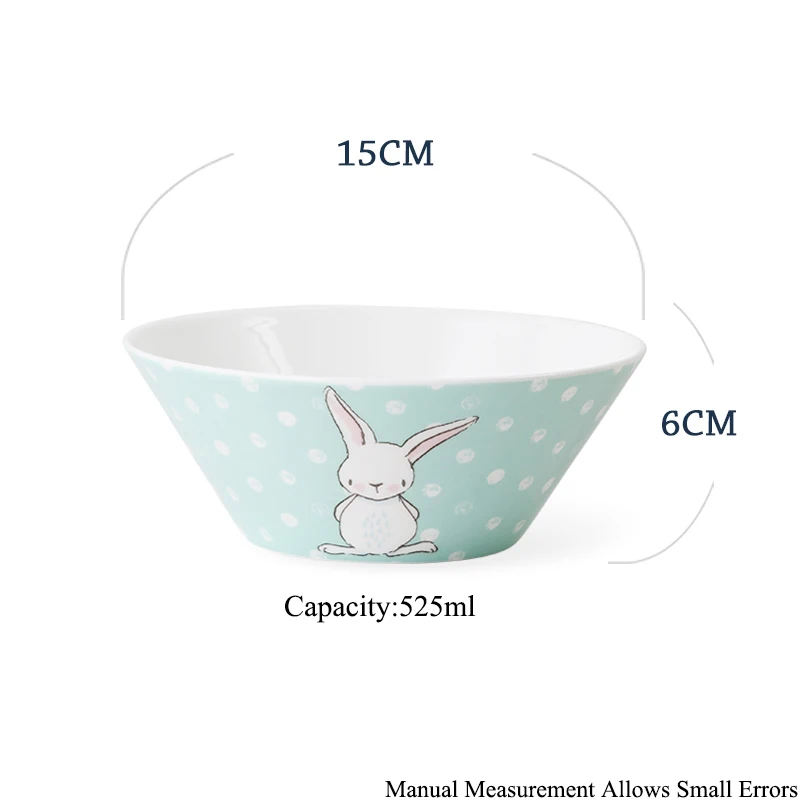 6 дюймовая миска для супа китайская посуда из костяного фарфора в синюю точку