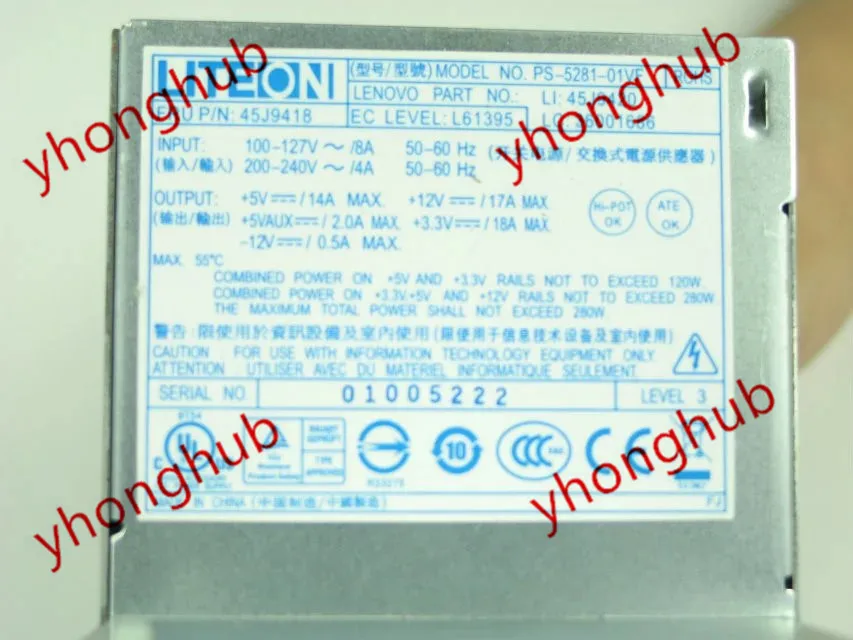 PS-5281-01VF блок питания сервера 280 Вт PSU M6000S M6100S M6180S M8000S M8 54Y8804 54Y8805 41A9701 | Компьютеры и