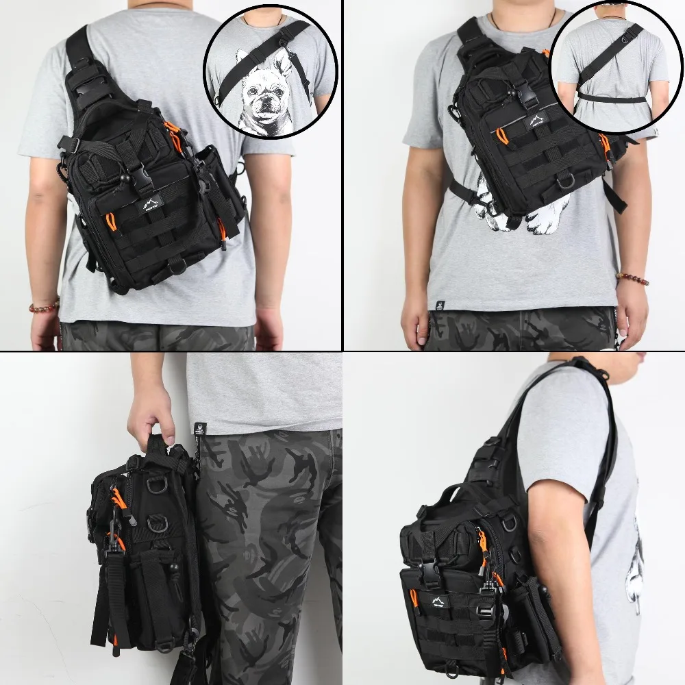 HETTO 1000D нейлон Кроссбоди Грудь сумка Открытый водонепроницаемый MOLLE военный рюкзак тактический слинг сумка на плечо