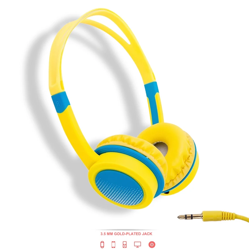 Safely Children Headphones Over-Ear with Adjustable Colorful Earphones For iPhone Xiaomi Headset Computer Tablet Kids Gift | Электроника