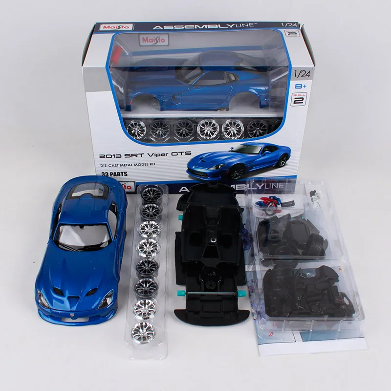 Maisto 1:24 2013 SRT Viper GTS Металлическая Модель литья под давлением автомобиля для Dodge 33 деталей сложили сборный автомобиль модельный комплект Детские игрушки
