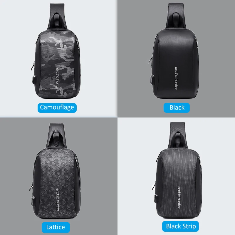 ARCTIC HUNTER, мужская сумка через плечо, водонепроницаемая, USB, сумки через плечо для мужчин, короткая, для поездок, сумка-мессенджер, нагрудный пакет, подходит для iPad 9,7"