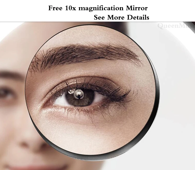 Beauty Makeup Mirror with Lights 12 LED Bulbs Vanity Touch Control Adjustable Brightness Beauty Salon Cosmetic Hollywood Mirror
