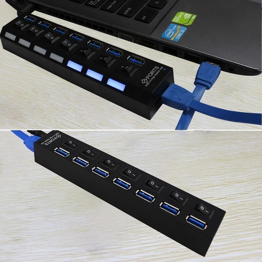 Usb 3 0 концентратор 7 портов в одном комбинированный микро Usb3.0 Hab разветвитель с
