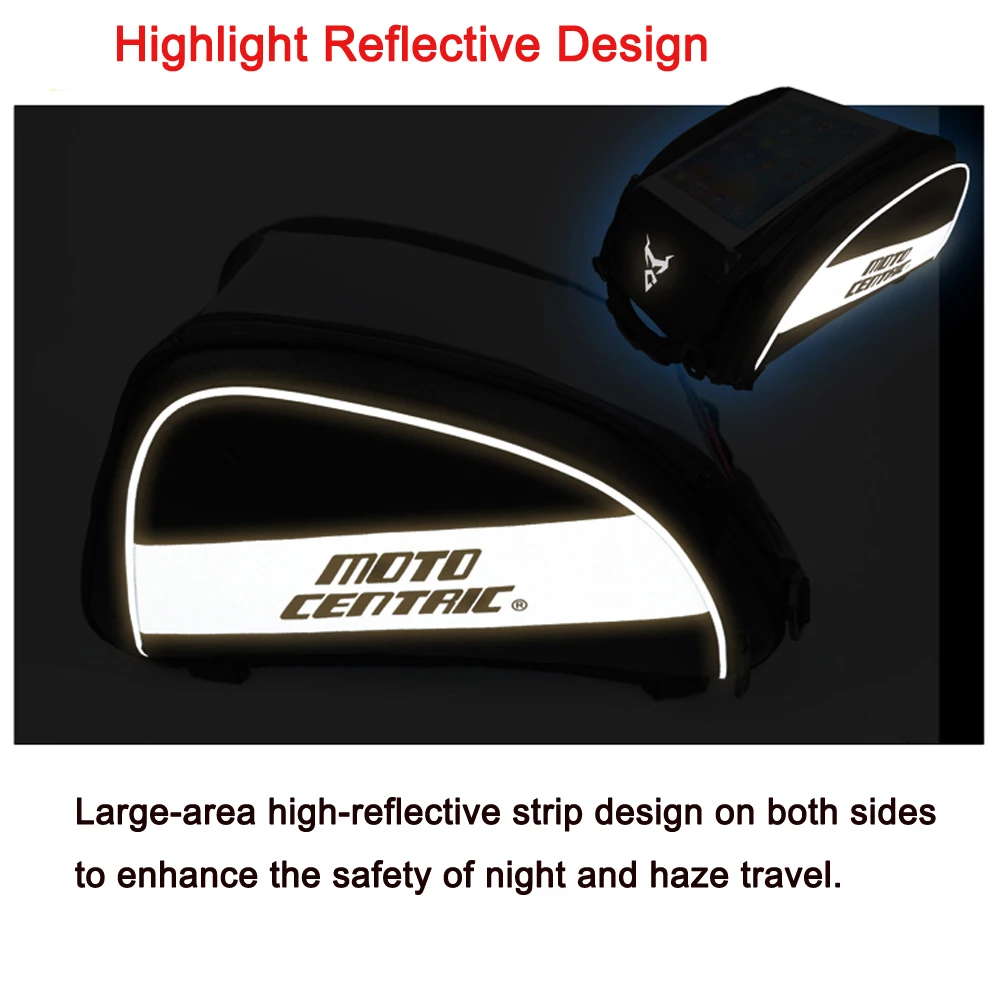 Вместительная сумка для мотоцикла с сенсорным экраном шлема мотокросса заднего