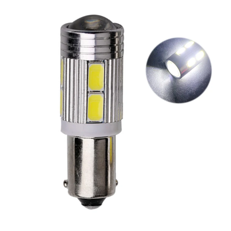 100X оптовая продажа BA9S T4W 10SMD 5630 5730 Светодиодные Автомобильные интерьерные лампы Автомобильный габаритный фонарь для чтения Карта номерного знака свет DC 12V
