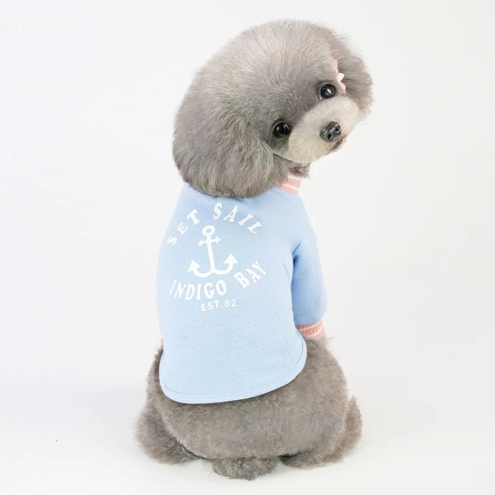 Новинка весны 2019 Одежда для питомцев собака Матросская Футболка маленькая