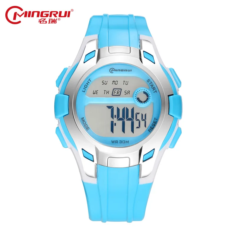 Montre Enfant 2020 MINGRUI Водонепроницаемые силиконовые цифровые часы детские светящиеся