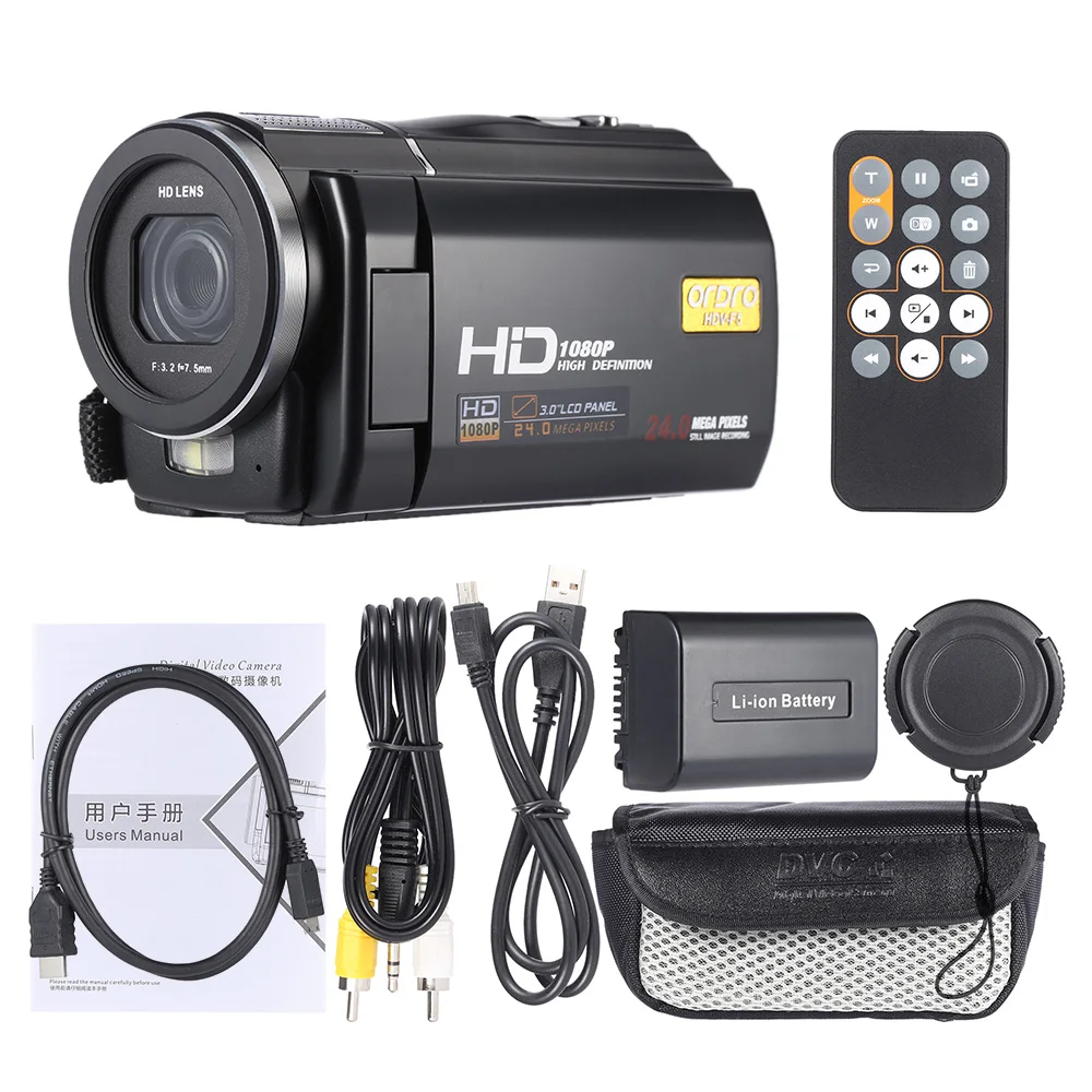 [Авторизованный Дистрибьютор] Ordro F5 FHD 1080P 3-дюймовый сенсорный экран 24MP 16X Zoom DV