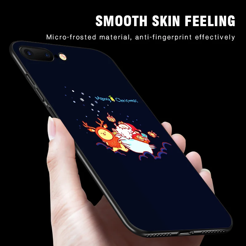 Милый Рождественский Мягкий силиконовый чехол из ТПУ с Санта Клаусом для iphone X 6 7 8