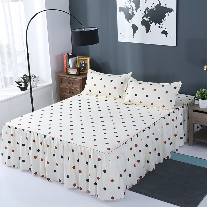 Bed Skirt-5 Домашний текстиль покрывало на кровать в европейском стиле покрывало из полиэстера и хлопка постельное белье с цветными цветами 150x200 см Размер королевы - Цвет: Bed Skirt-5