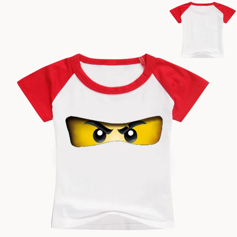 color at picture Коллекция года, Ninjago, хлопковые футболки с короткими рукавами и круглым вырезом, с мультяшным рисунком Одежда для маленьких мальчиков и девочек летняя футболка детские топы, футболки - Цвет: color at picture