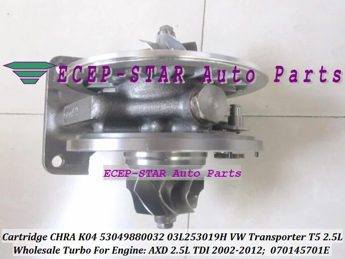 Турбокартридж CHRA K04 VTG 53049880032 53049700032 070145701E турбонагнетатель для VOLKSWAGEN VW T5 Transporter 2002
