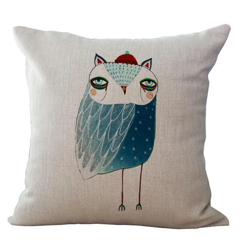 Чехол на подушку с милым мультяшным рисунком совы Крокодиловая Подушка принтом