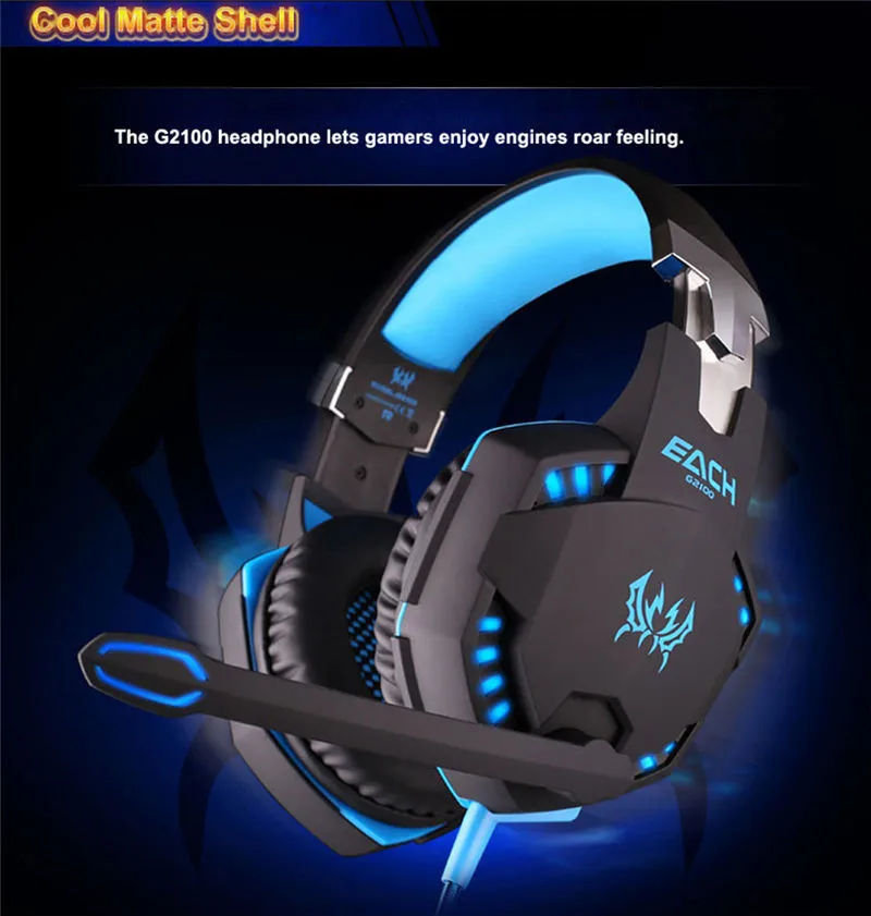 KOTION каждый G210 вибратор Gaming headset вибрации наушники шлем геймер стерео наушники с микрофоном для компьютера PC