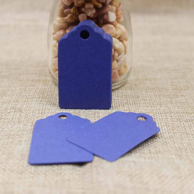 Feiluan custom paper tag multi color gift hang .DIY blank purple/blue garment production price 5*3cm 500pcs per lot | Дом и сад