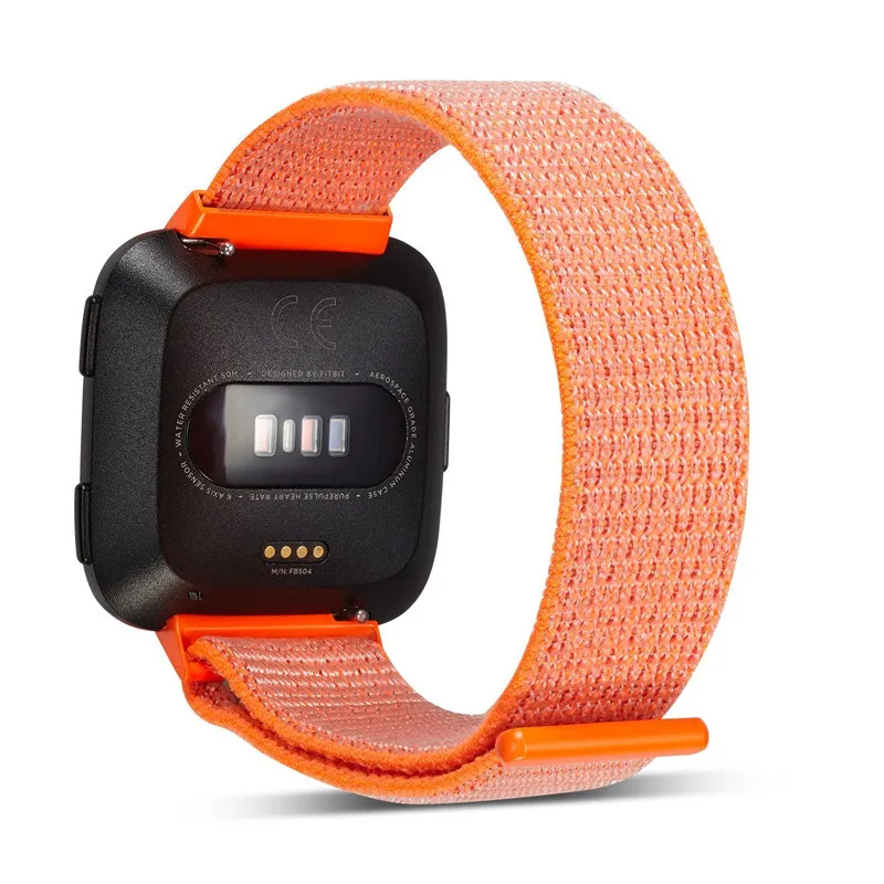 Спортивный нейлоновый ремешок для Fitbit часы Versa магнитные закрытые ремешки