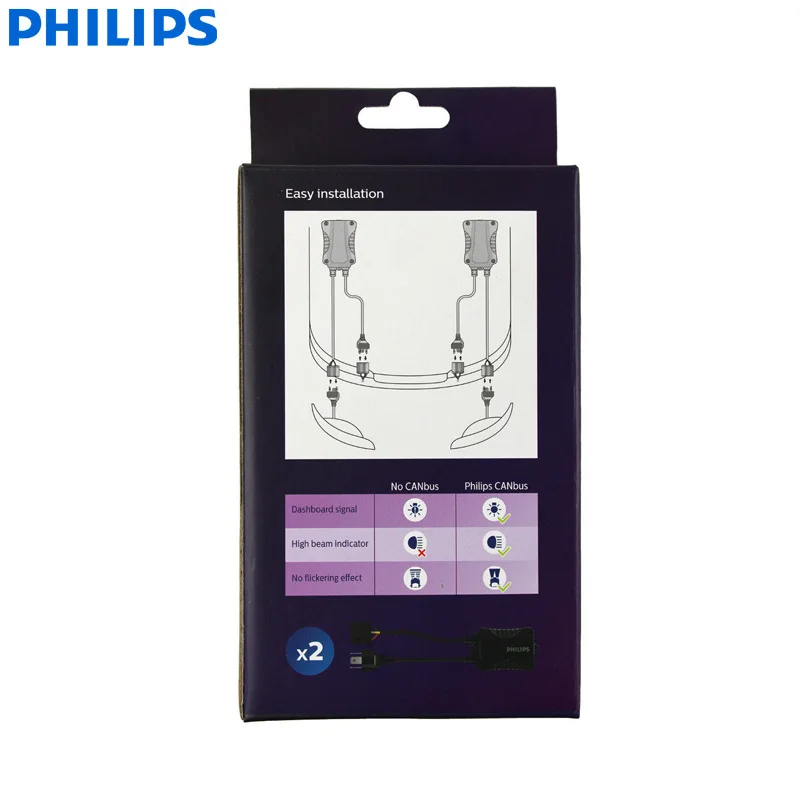 Philips светодиодный CANbus H4 9003 HB2 18960C2 декодер светодиодный адаптер Ошибка Отмена удаление приборной панели Предупреждение Простая установка(двойной
